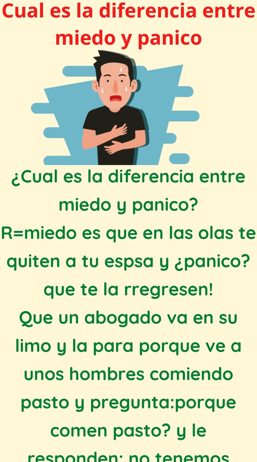 Cual es la diferencia entre miedo y panico