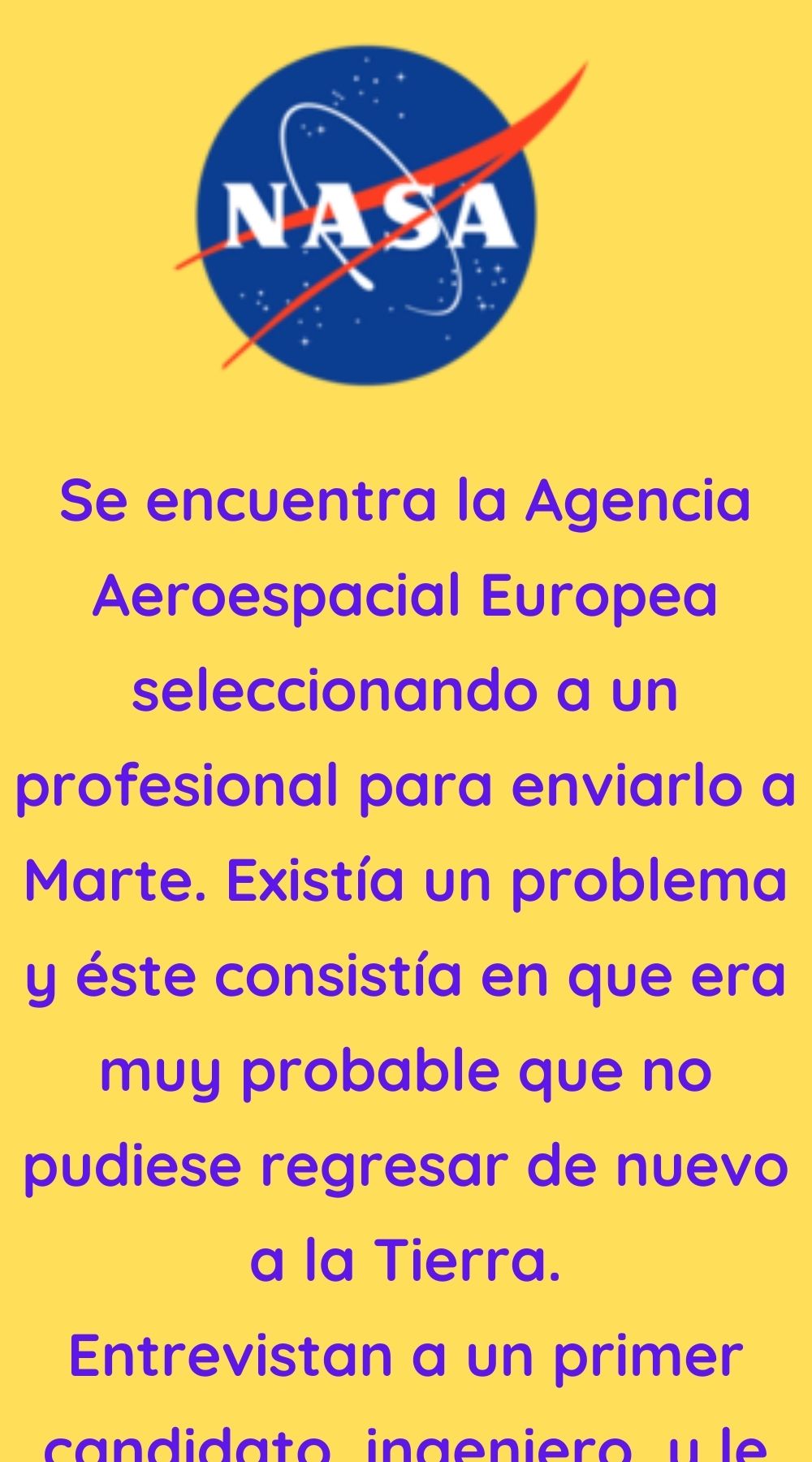 Se encuentra la Agencia Aeroespacial Europea