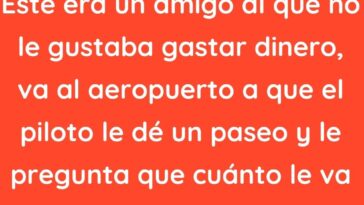 Este era un amigo al que no le gustaba gastar dinero