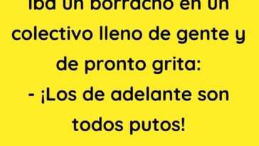 Iba un borracho en un colectivo lleno de gente