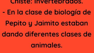 En la clase de biología de Pepito y Jaimito