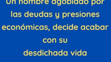 Un hombre agobiado por las deudas y presiones económicas