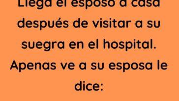 Llega el esposo a casa después de visitar