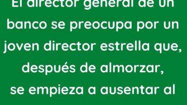 El director general de un banco se preocupa