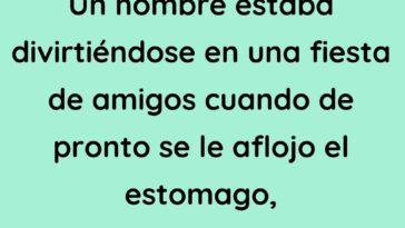 Un hombre estaba divirtiéndose en una fiesta de amigos