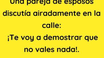 Una pareja de esposos discutía airadamente