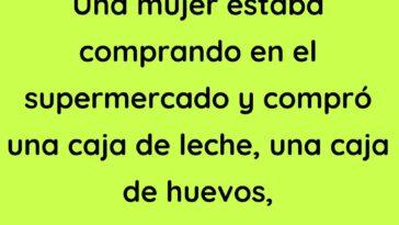 Una mujer estaba comprando en el supermercado