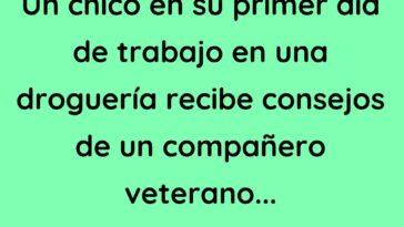 Un chico en su primer día de trabajo