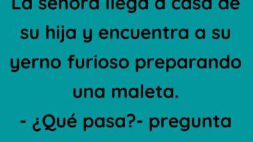 La señora llega a casa de su hija y encuentra