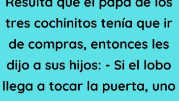 Resulta que el papá de los tres cochinitos