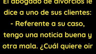 El abogado de divorcios le dice a uno de sus clientes