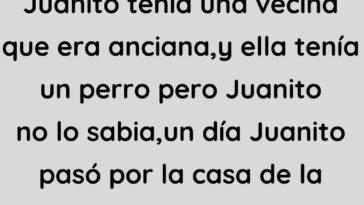 Juanito tenía una vecina que era anciana