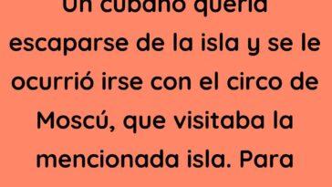 Un cubano quería escaparse de la isla 