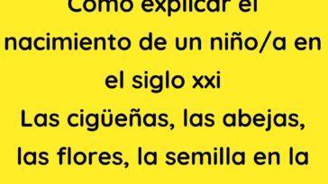 Cómo explicar el nacimiento de un niñoa en el siglo xxi