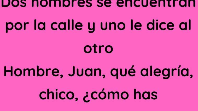 Dos hombres se encuentran por la calle