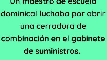 Un maestro de escuela dominical luchaba