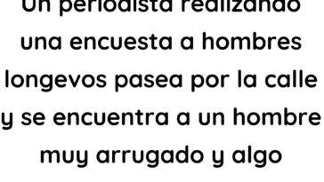 Un periodista realizando una encuesta a hombres