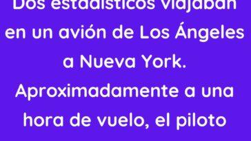 Dos estadísticos viajaban en un avión