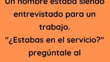 Un hombre estaba siendo entrevistado para un trabajo