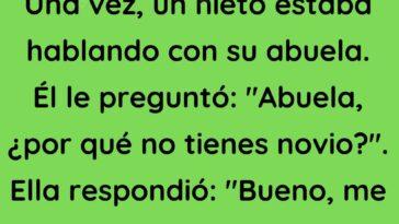 Un nieto estaba hablando con su abuela