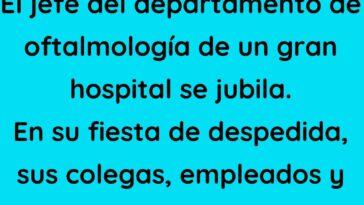 El jefe del departamento de oftalmología