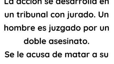 La acción se desarrolla en un tribunal con jurado