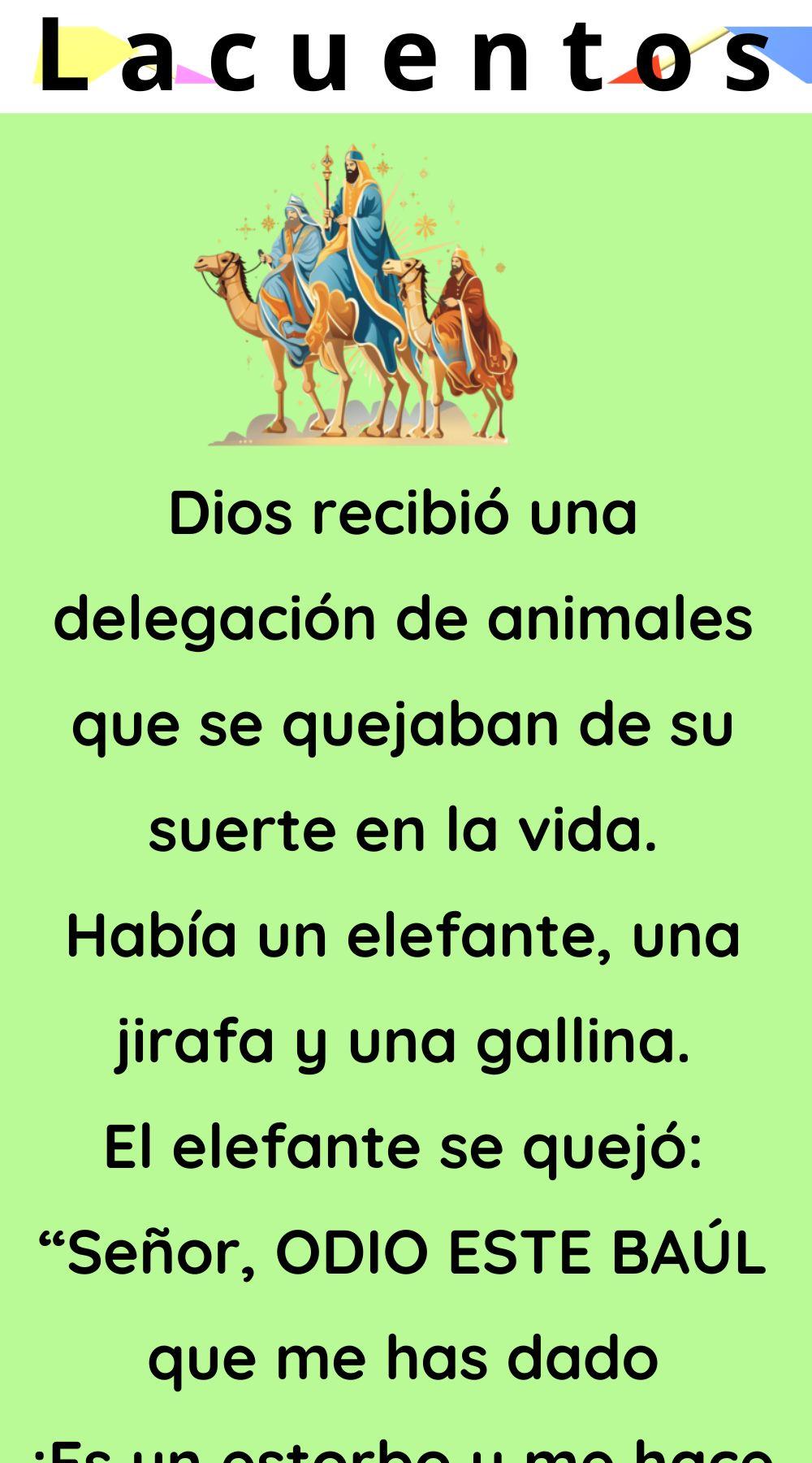 Dios recibió una delegación de animales