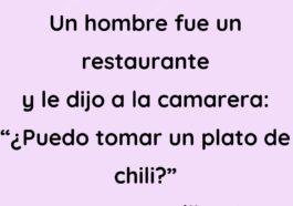 Un hombre fue un restaurante
