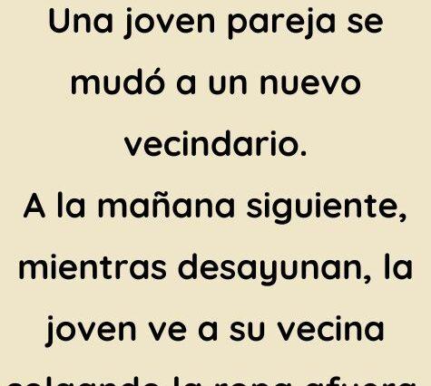 Una joven pareja se mudó a un nuevo vecindario