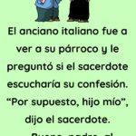 El anciano italiano acudio a su parroco