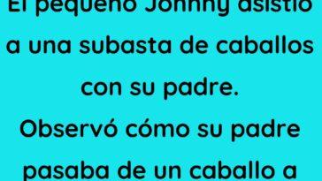 El pequeno Johnny asistio a una subasta de caballos