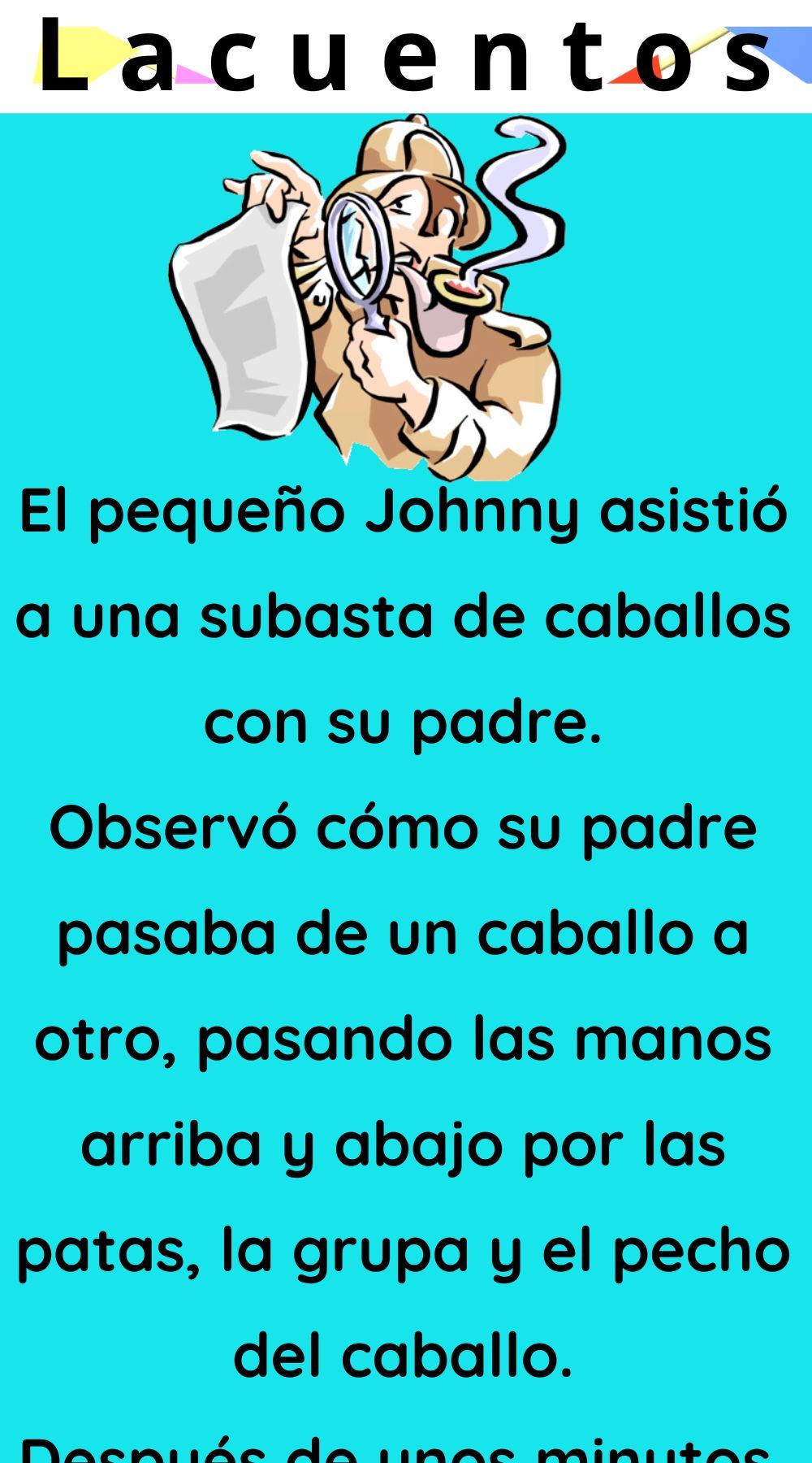 El pequeno Johnny asistio a una subasta de caballos