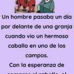 La sorpresa del caballo del granjero furtivo