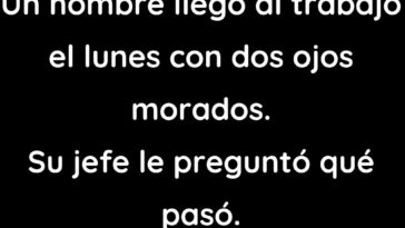 Un hombre entró al trabajo el lunes