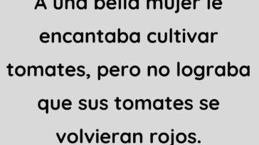 A una bella mujer le encantaba cultivar tomates