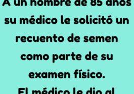 Un hombre de 85 anos acude a un examen fisico